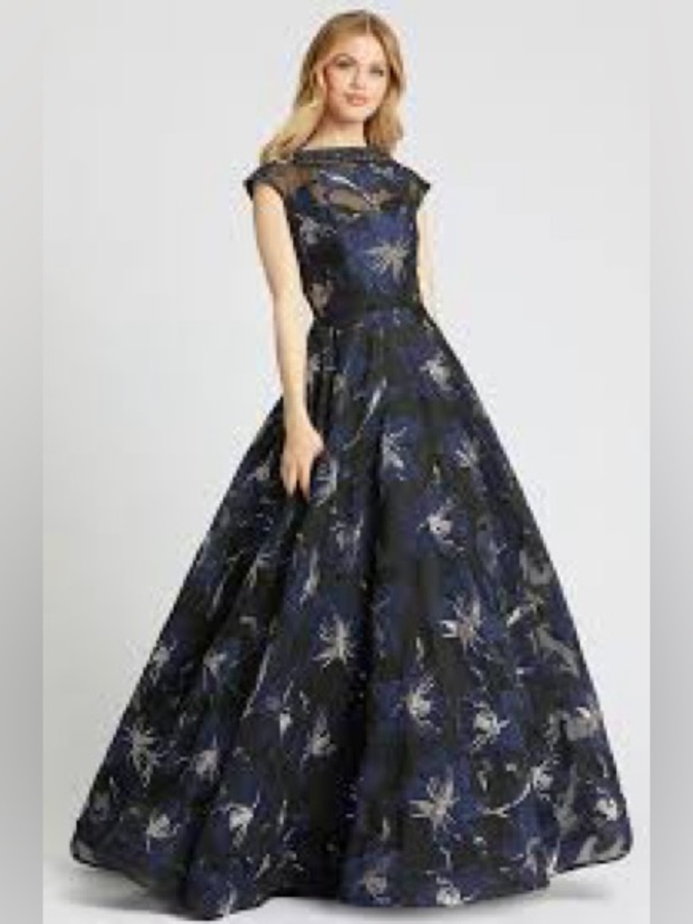 MacDuggal 67669 navy/multi size 6 NWT brand new never worn